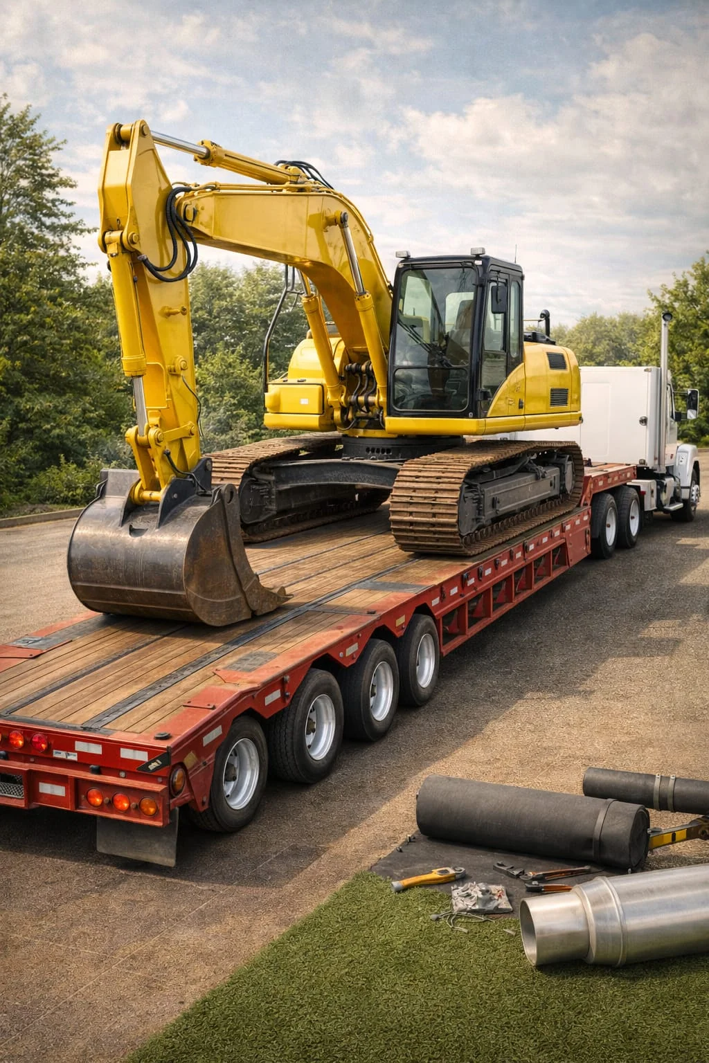 نقل الشاليهات والمعدات الثقيلة في الكويت