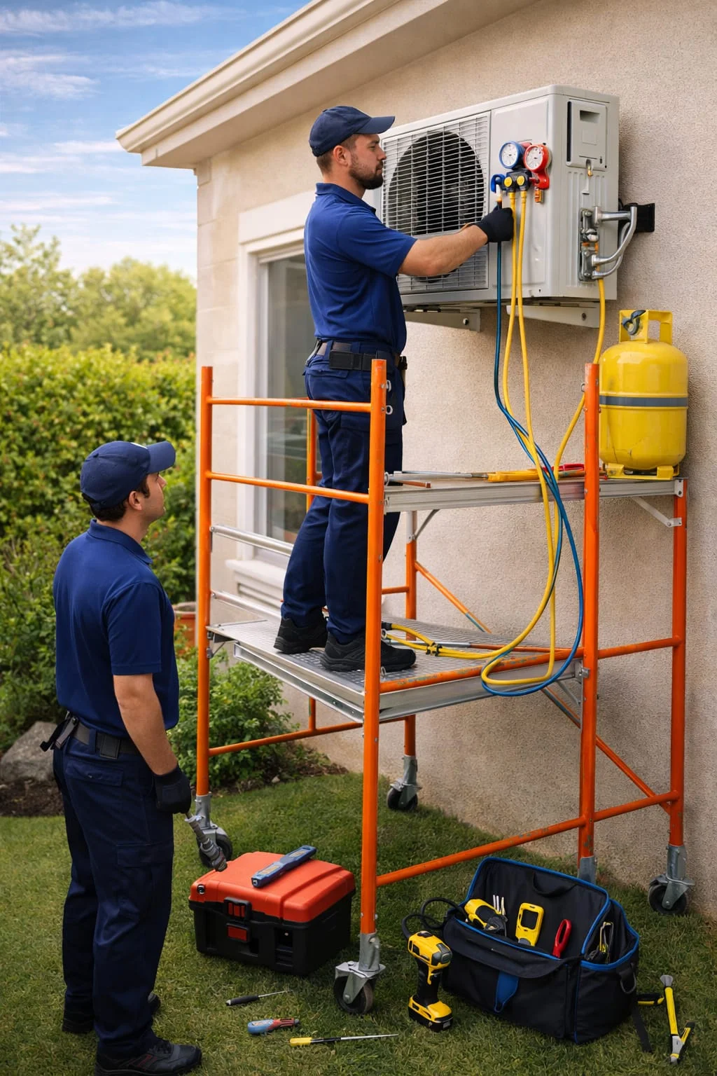 فني تكييف وتبريد | غسيل وصيانة وتركيب مكيفات مركزية وسبليت